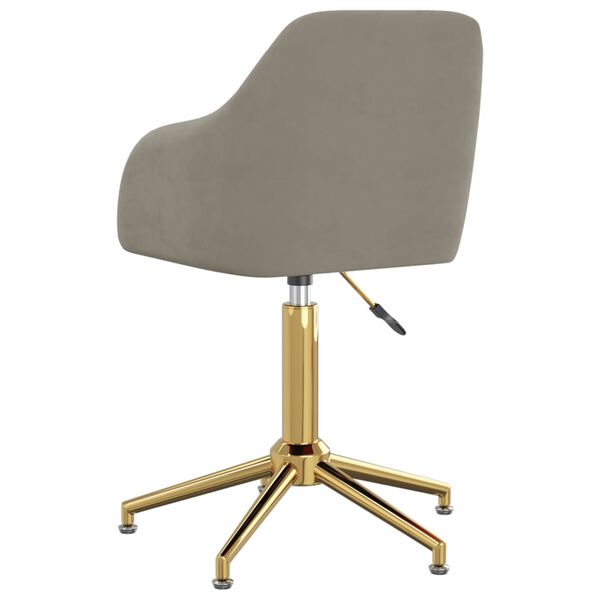 vidaXL Okretna blagovaonska stolica svjetlosiva bar&scaron;unasta