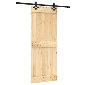 vidaXL Klizna vrata 80 x 210 cm Čvrsta borovina (neobrađena)