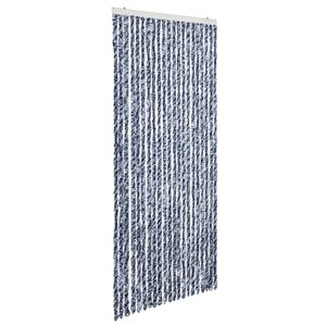 vidaXL Zastor protiv insekata plavo-bijelo-srebrni 90 x 220 cm &scaron;enil