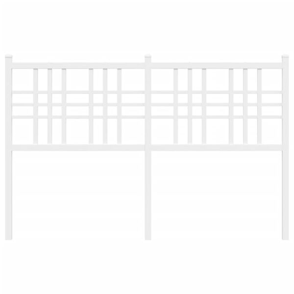 vidaXL Metalno uzglavlje bijelo 140 cm