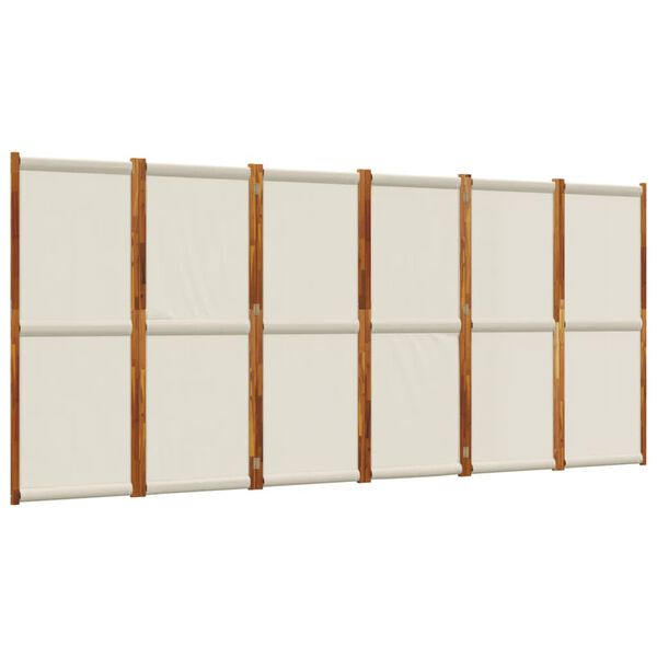 vidaXL Sobna pregrada s 6 panela svjetlosiva 420x180 cm