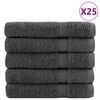 vidaXL Ručnici SOLUND 25 kom antracit 100 x 200 cm 600 gsm