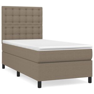 vidaXL Krevet s oprugama i madracem smeđesivi 80x200 cm od tkanine