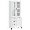 vidaXL Visoka komoda VIKEN bijela 80 x 40 x 190 cm od masivne borovine