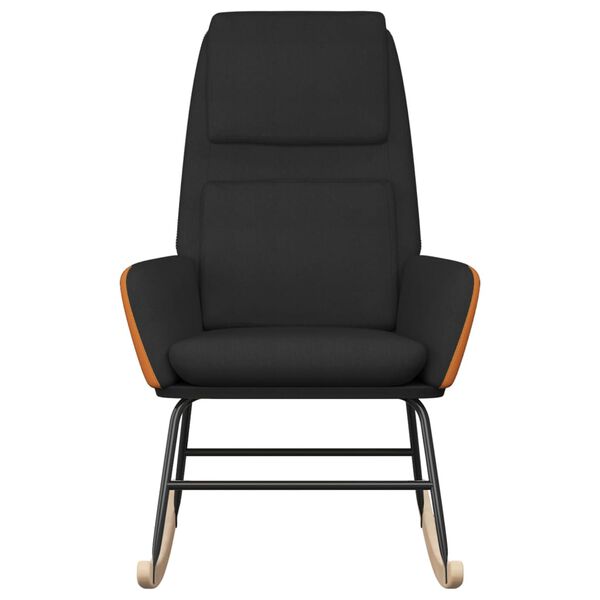 vidaXL Stolica za ljuljanje od tkanine crna