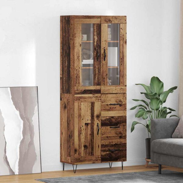 vidaXL Highboard Staro drvo 69,5 x 34 x 90 cm Konstruirano drvo