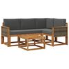 vidaXL Set vanjskih sofa 5 kom. Prirodna i antracit Poliester