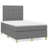 vidaXL Krevet box spring s madracem tamnosivi 120 x 190 cm tkanina