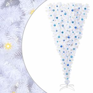 vidaXL Umjetno božićno drvce s stalakom Bijelo 240 cm PVC i Čelik