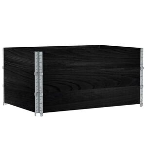 vidaXL Vrtni sadilica crna 120 x 80 cm od masivne borovine