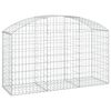 vidaXL Gabionska ko&scaron;ara s lukom 150x50x80/100 cm pocinčano željezo
