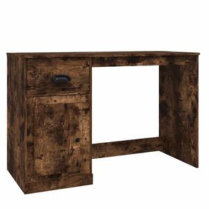 vidaXL Radni stol s ladicom boja hrasta 115x50x75 cm konstruirano drvo
