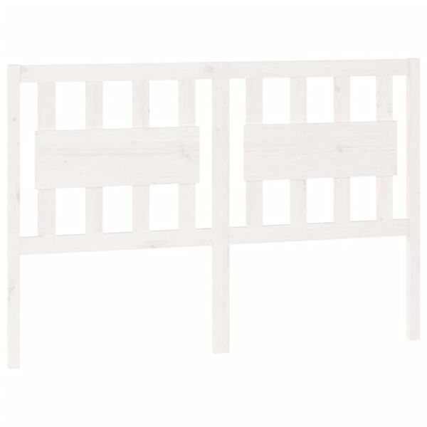 vidaXL Uzglavlje za krevet bijelo 145,5x4x100 cm od masivne borovine
