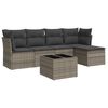 vidaXL 6-dijelni set vrtnih sofa od poliratana s jastucima sivi