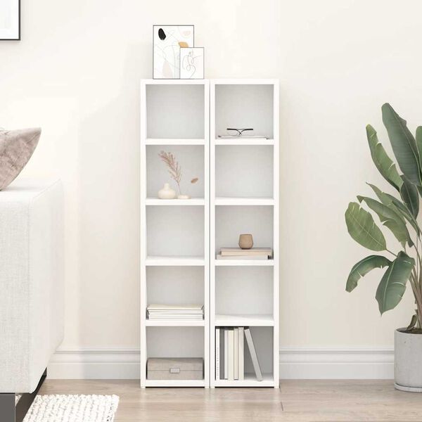 vidaXL Ormarići za CD-ove 2 kom bijeli 21 x 16 x 93,5 cm od iverice