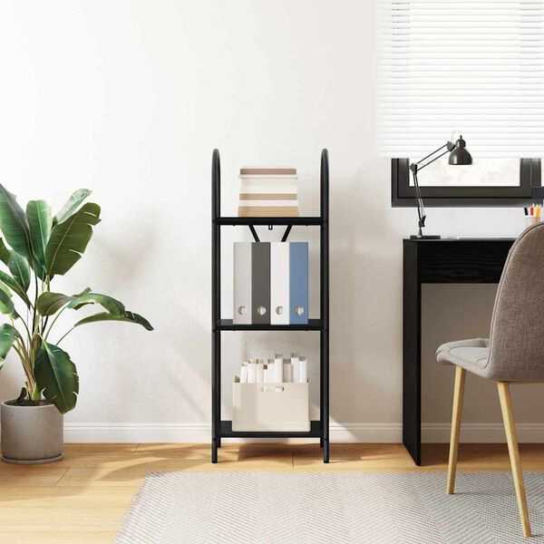 vidaXL Polica Crni hrast 40 x 30 x 109 cm Konstruirano drvo