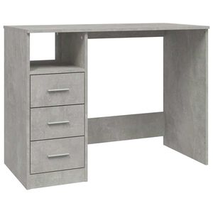 vidaXL Radni stol siva boja betona 102x50x76 cm konstruirano drvo