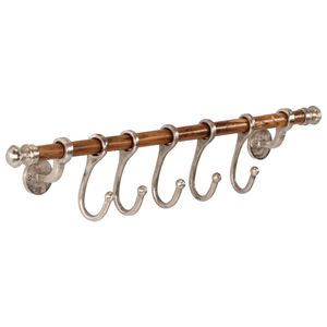vidaXL Zidni stalak za kapute 75 x 15 cm aluminijski