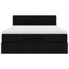 vidaXL Otomanski krevet s madracem crni 140x200 cm tkanine