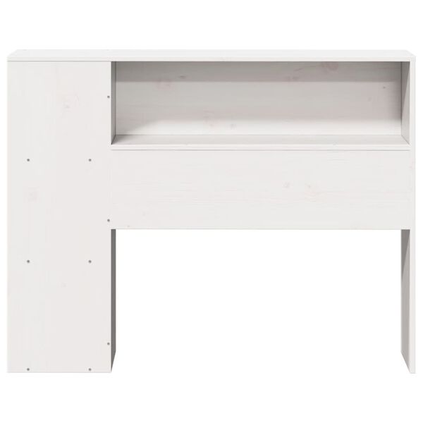 vidaXL Uzglavlje sa spremi&scaron;tem bijeli 100 cm od masive borovine