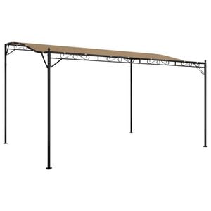 vidaXL Nadstre&scaron;nica smeđesiva 4 x 3 m 180 g/m&sup2; od tkanine i čelika