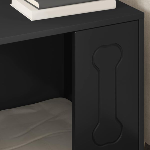 vidaXL Kućica za pse Crna 44 x 42 x 49 cm Konstruirano drvo