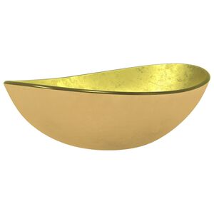 vidaXL Umivaonik od kaljenog stakla 54,5 x 35 x 15,5 cm zlatni
