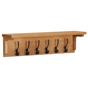 vidaXL Vje&scaron;alica za kapute 60 x 16 x 16 cm od masivne hrastovine