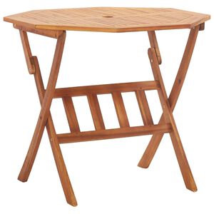 vidaXL Sklopivi vrtni stol od masivnog bagremovog drva 90 x 75 cm
