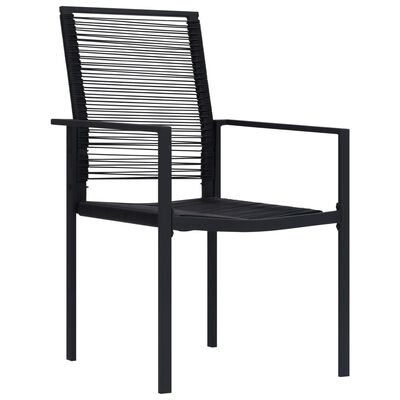 vidaXL Vrtne stolice 2 kom od PVC ratana crne