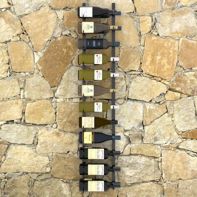 vidaXL Zidni stalak za vino za 24 boce crni željezni