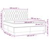vidaXL Krevet box spring s madracem LED krem 160x200 cm od tkanine