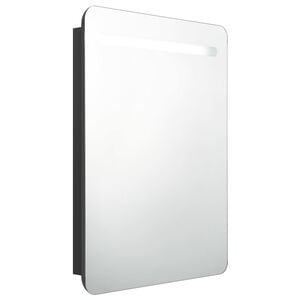 vidaXL LED kupaonski ormarić s ogledalom crni 60 x 11 x 80 cm