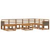 vidaXL Set vanjskih sofa 9 pcs Prirodna Čvrsto drvo akacije