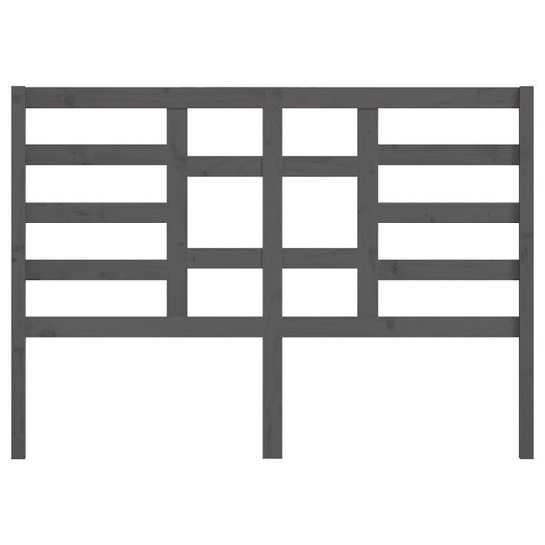 vidaXL Uzglavlje za krevet sivo 146 x 4 x 104 cm od masivne borovine