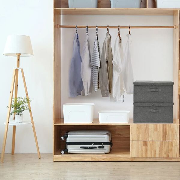 vidaXL Kutije za pohranu 2 kom od tkanine 50 x 30 x 25 cm antracit