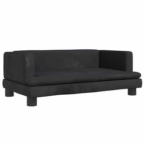 vidaXL Krevet za pse crni 80 x 45 x 30 cm bar&scaron;unasti