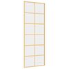 vidaXL Klizna vrata zlatna 76x205 cm prozirno staklo ESG i aluminij