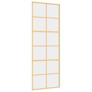 vidaXL Klizna vrata zlatna 76x205 cm prozirno staklo ESG i aluminij