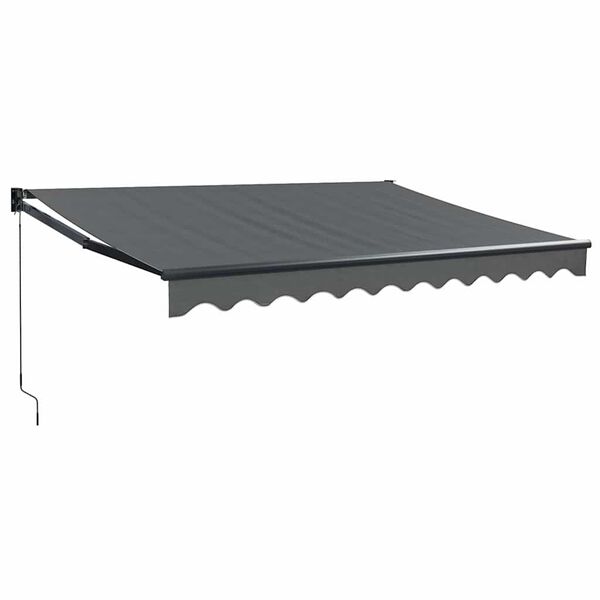 vidaXL Tenda na uvlačenje antracit 3,5 x 2,5 m od tkanine i aluminija