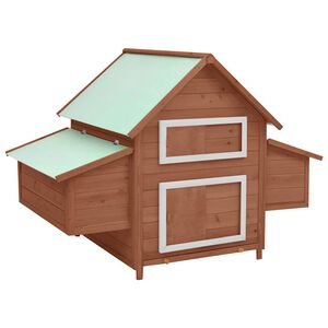 vidaXL Koko&scaron;injac boja kave i bijela 150x96x110 cm od masivne jelovine