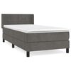 vidaXL Box spring krevet s madracem tamnosivi 100x200 cm bar&scaron;unasti