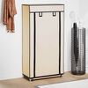 282429 vidaXL Shoe Cabinet with Cover Cream 58x28x106 cm Fabric