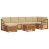 vidaXL Set vanjskih sofa 8 kom. Prirodna i bež