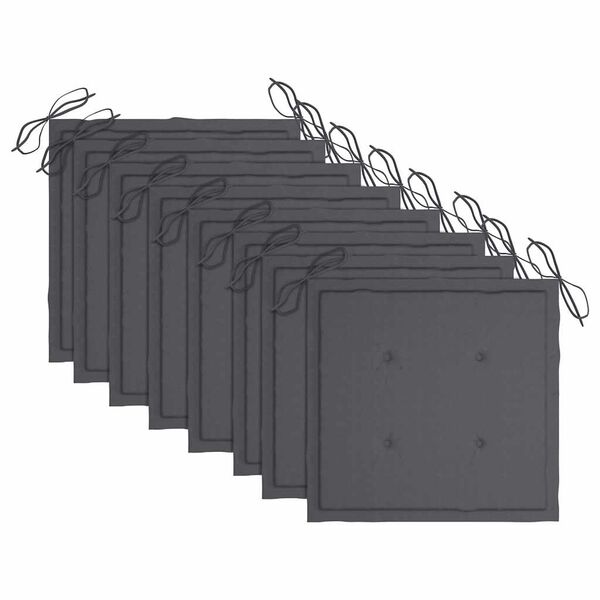 vidaXL Sklopive vrtne stolice s jastucima 8 kom masivno bagremovo drvo