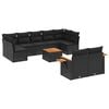 vidaXL Patio Sofa Set 10-sjedala Black