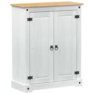vidaXL Ormar za cipele Bijelo 86 x 38,5 x 108 cm Čvrsto borovo drvo