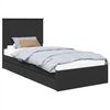 vidaXL Krevet s od storage Crna 75 x 190 cm Konstruirano drvo