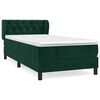 vidaXL Box spring krevet s madracem tamnozeleni 80 x 200 cm bar&scaron;unasti