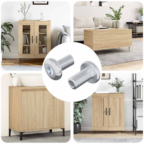 vidaXL Vijak za zaključavanje 2 pcs Srebrno M6 x 12 mm Čelik